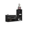 Ver imagem 5 de Escrivaninha Mesa Escritório Suspensa Tok Glamour 135cm Preto Fosco