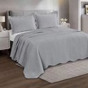 Ver imagem 1 de Kit Colcha / Cobre Leito King Velvet Neo - Camesa Cinza limestone