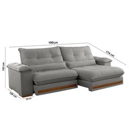 Sofá Dubai Linho 02 Módulos de 90 Cm B25 Cm Meu Sofá Online - 4