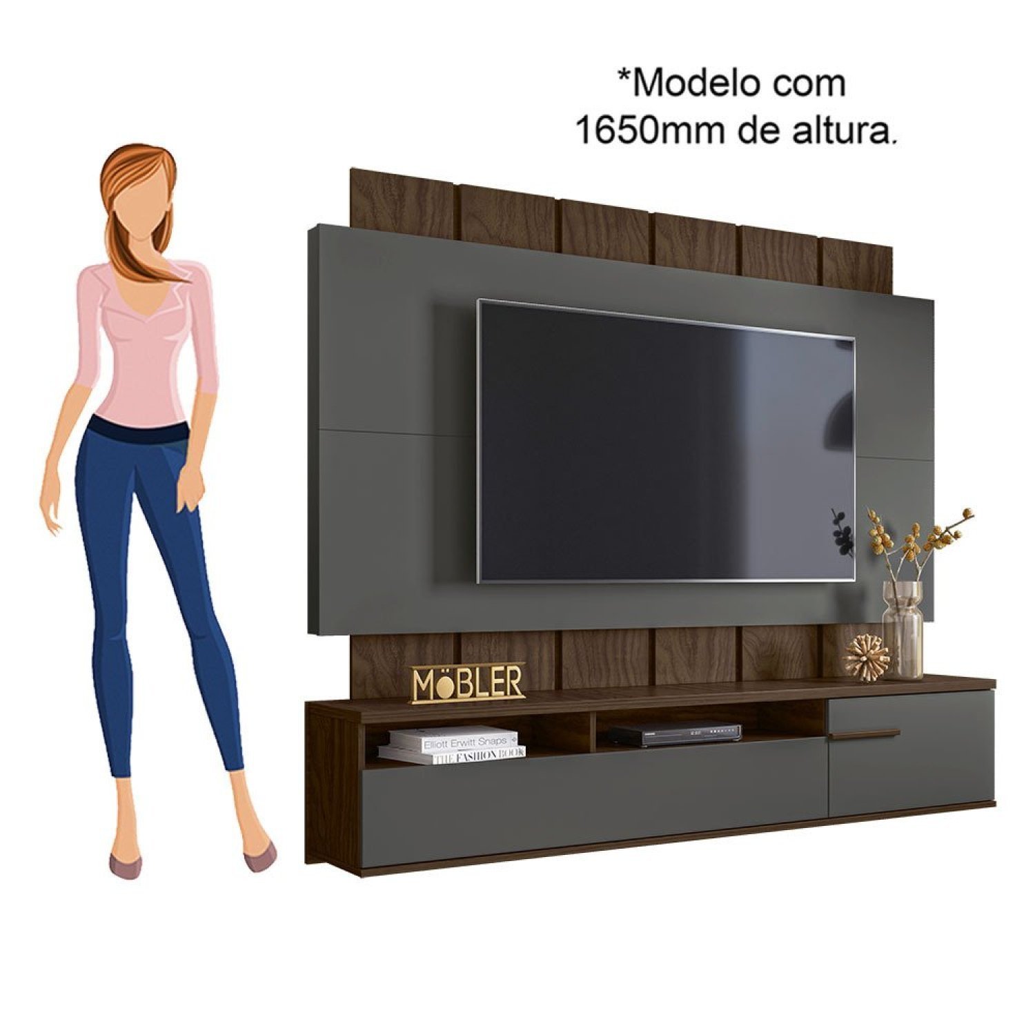 Painel para Tv até 70 Polegadas 2 Portas Sena - 4