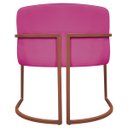 Ver mais imagens de Poltrona Decorativa para Sala Recepção Luna Tecido Sintético Cores Base de Ferro Bronze