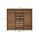 Ver imagem 4 de Guarda Roupa Casal 6 Portas e 3 Gavetas C/ Pés Cb03t580 Canela - Kappesberg