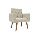 Ver imagem 4 de Kit 4 Poltronas Capitonê Confortáveis Loja Recepção Sala Bege