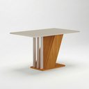 Ver imagem 2 de Mesa de Jantar Retangular Miami Freijó Off White 120cm 4 Lugares Yescasa