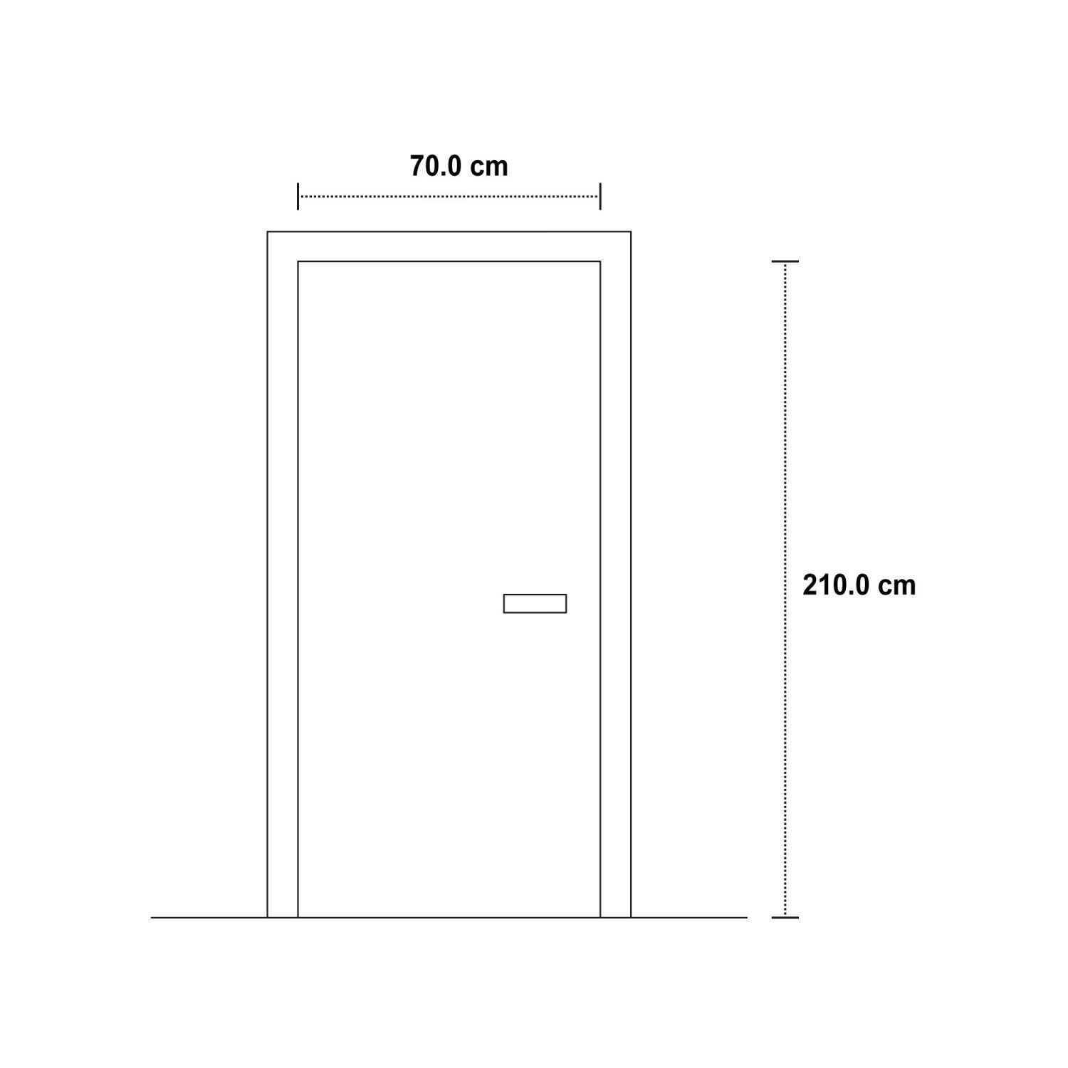 Folha de Porta de Madeira 210x72cm Espessura 3,5cm MSO Eucaplac Eucatex - 3