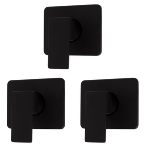 Kit C/3 Acabamentos Registro Mono Comando Base Deca Preto