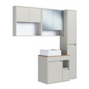 Ver imagem 2 de Conjunto de Banheiro Suspenso Gabinete/Cuba/Espelheira/Armários 148cm Multimóveis Crart-CON022 -
