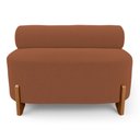 Ver imagem 5 de Sofá Ilha Orgânico Living Closet Evo 125cm 02 Lugares Bouclê Terracota - Abmaza