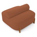 Ver imagem 2 de Sofá Ilha Orgânico Living Closet Evo 125cm 02 Lugares Bouclê Terracota - Abmaza
