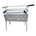 Ver imagem 5 de Churrasqueira de Alumínio Desmontável Grelha Inox Espeto Rs Prateado