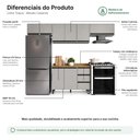 Ver imagem 3 de Cozinha Completa Modulada 4 Peças 280cm com Tampo Tóquio Cinza Casamia
