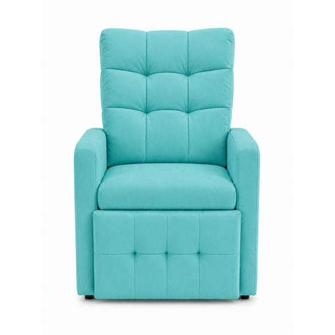 Poltrona Papai Luxo Reclinavel para Estenção de Cilios , Amamentação Organica* Sued*Azul Tiffany