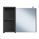 Ver imagem 4 de Gabinete para Banheiro Suspenso 50cm com Lavatorio e Espelheira Grafite Branco Clvp01 Versato Nova M