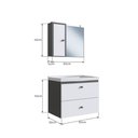 Ver imagem 3 de Gabinete para Banheiro Suspenso 50cm com Lavatorio e Espelheira Grafite Branco Clvp01 Versato Nova M