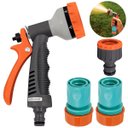 Ver imagem 1 de Esguicho Hidropistola 6 Jatos Mangueira Jardim + Engate Rápido 3/4" e 5/8" + Bico Torneira Engate Rá