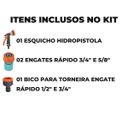 Ver imagem 3 de Esguicho Hidropistola 6 Jatos Mangueira Jardim + Engate Rápido 3/4" e 5/8" + Bico Torneira Engate Rá