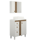 Ver imagem 1 de Conjunto Gabinete para Banheiro 60cm com Tampo de Pedra Sofia