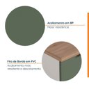 Ver imagem 5 de Balcão 1 Porta com Tampo e Rodapé Ipanema CabeCasa MadeiraOriginals Branco/Verde Folha