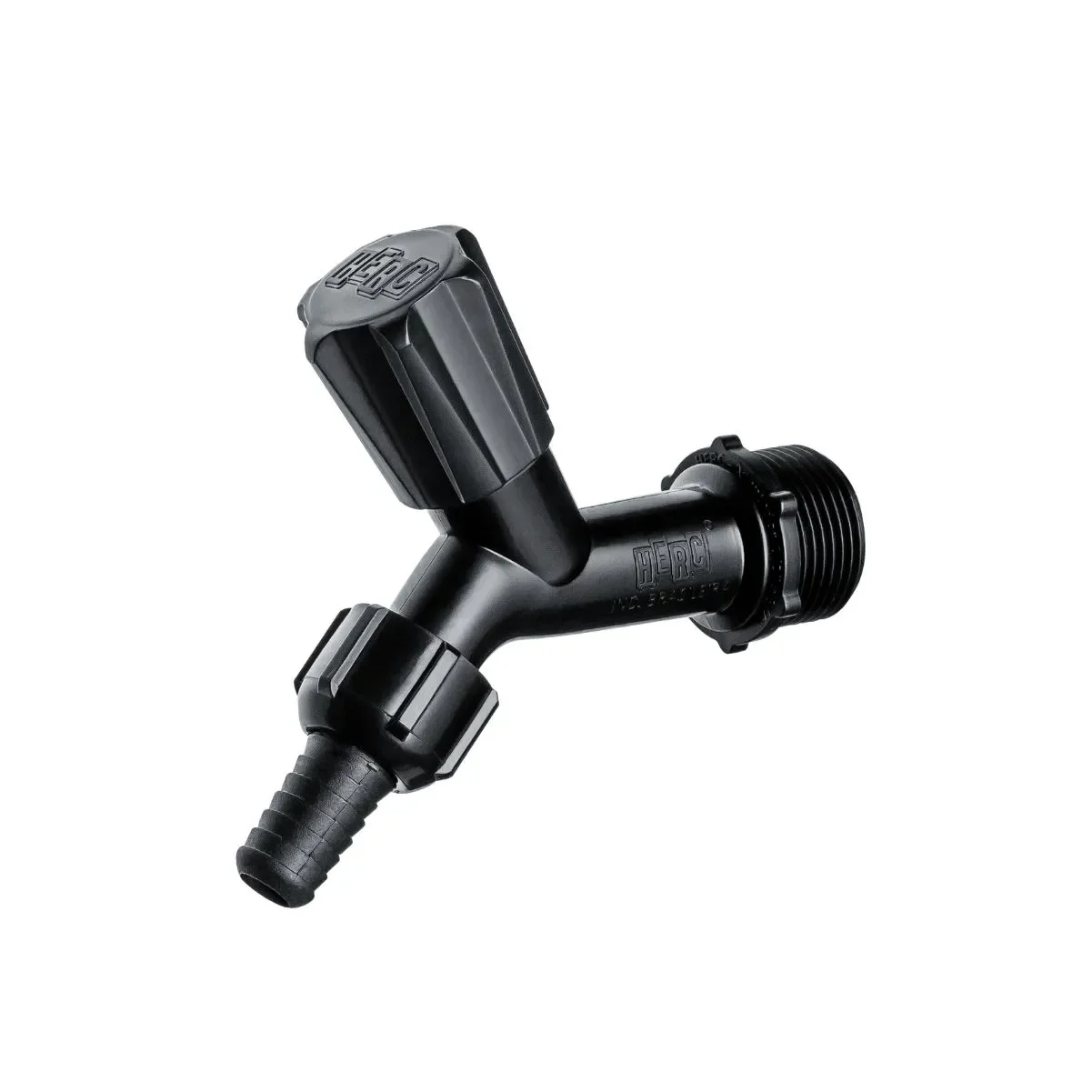 Torneira de Jardim Preta 1/2" com Bico para Mangueira Herc