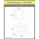 Ver imagem 4 de Conjunto de Banheiro Gabinete Suspenso Ripado 1 Gaveta Interna com Espelheira e Cuba Treviso Marrom/Nogal Sevilha/Branco