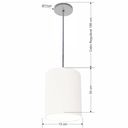 Ver imagem 3 de Luminária Pendente Md-4102 Cúpula em Tecido Cor Branca Cor da Canopla Cinza e Fio Transparente