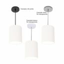 Ver imagem 4 de Luminária Pendente Md-4102 Cúpula em Tecido Cor Branca Cor da Canopla Cinza e Fio Transparente