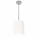 Ver imagem 1 de Luminária Pendente Md-4102 Cúpula em Tecido Cor Branca Cor da Canopla Cinza e Fio Transparente