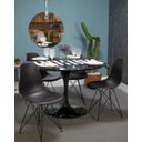 Ver imagem 2 de Mesa de Jantar Tulipa Saarinen Redonda 60 Cm + Vidro Temperado - Laqueada - Preto