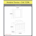 Ver imagem 4 de Conjunto de Banheiro Gabinete Suspenso Ripado 1 Gaveta Interna com Espelheira e Cuba Treviso Preto/Branco