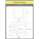 Ver imagem 5 de Conjunto de Banheiro Gabinete Suspenso Ripado 1 Gaveta Interna com Espelheira e Cuba Treviso Preto/Branco