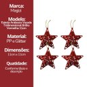 Ver imagem 4 de Conjunto Estrela Tridimensional Arabesco Vermelha 11cm Enfeite Árvore 8 Unidades - Magizi