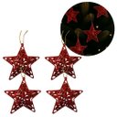 Ver imagem 3 de Conjunto Estrela Tridimensional Arabesco Vermelha 11cm Enfeite Árvore 8 Unidades - Magizi