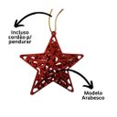 Ver imagem 6 de Conjunto Estrela Tridimensional Arabesco Vermelha 11cm Enfeite Árvore 8 Unidades - Magizi