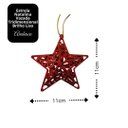 Ver imagem 5 de Conjunto Estrela Tridimensional Arabesco Vermelha 11cm Enfeite Árvore 8 Unidades - Magizi