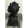 LEÃO DECORATIVO DE CERAMICA - BUSTO DE LEÃO - PRETO - 1
