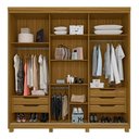 Ver imagem 2 de Guarda Roupa Honduras Plus com 03 Portas Deslizante com Espelho 5 Gavetas Móveis Rimo Carvalho/off