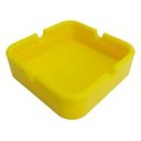 Ver imagem 3 de Kit 2 Cinzeiro de Silicone Quadrado Não Queima Não Quebra Resistente em Borracha Cor:amarelo