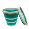 Balde Silicone Dobrável Retrátil 10 Litros - Verde - 1