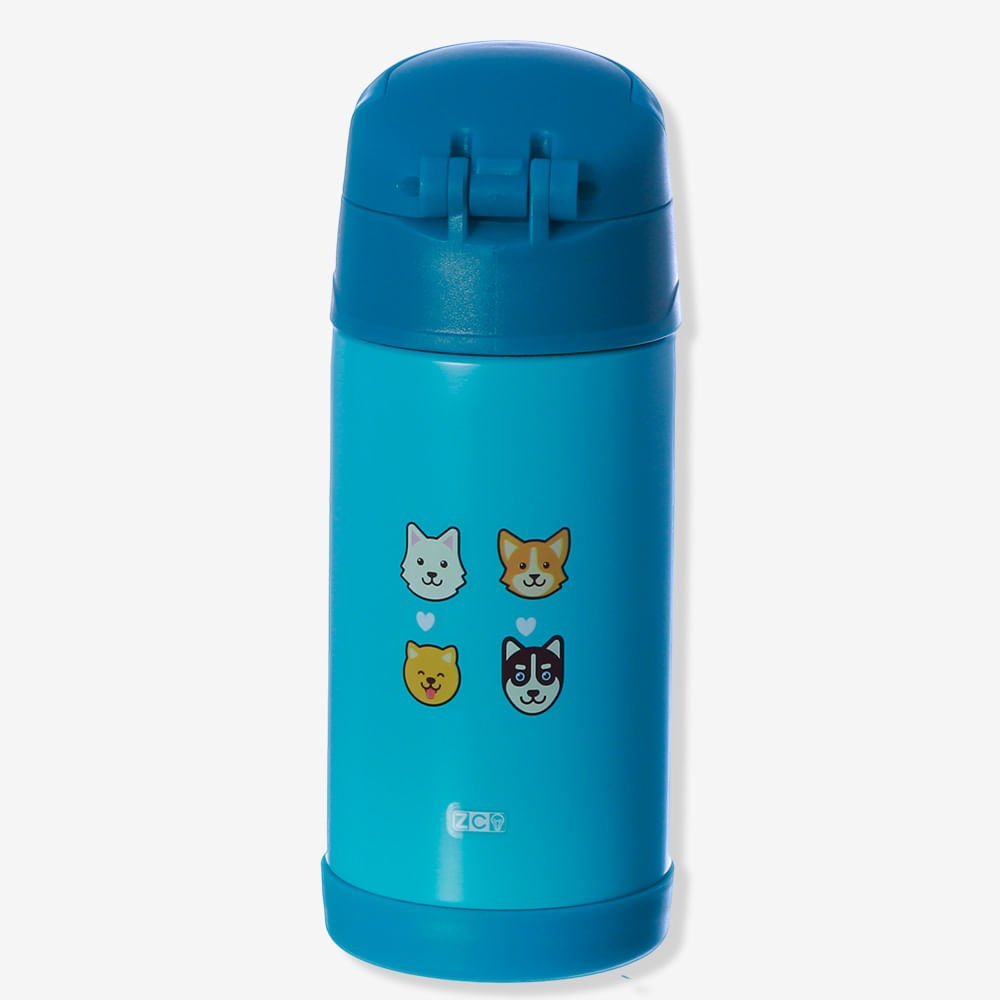 Garrafa Infantil Click com Canudo I Love Dogs - Zonacriativa Zona Criativa - 2