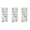 Ver imagem 2 de Kit 3 Estantes para Livros 204,2x180cm Xangai Branco