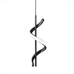 Pendente Led Preto Moderno Espiral 10w Quarto Sala Bet30 - 1
