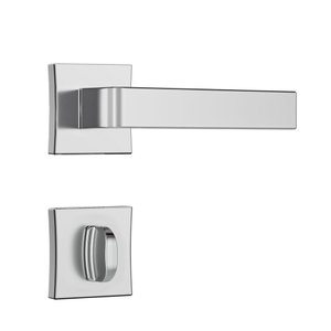 Fechadura Classic 3800 Banheiro Roseta Quadrada Cromado 55mm Stam