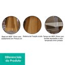 Ver imagem 2 de Mesa Retangular para Sala Jantar 160x80 Tampo Vidro/mdf Patricia Cimol Nature/off White