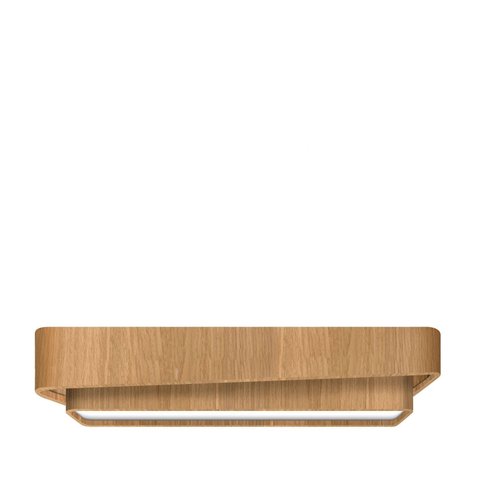 Plafon Doble Retangular 75cm - 1 Luz Adrilustres Freijó