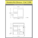 Ver imagem 5 de Conjunto de Banheiro Gabinete Suspenso 2 Gavetas com Espelheira e Cuba Gênova Branco