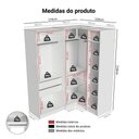 Ver imagem 3 de Guarda-roupa Modulado de Canto 310 Cm 5 Portas com Espelhos 2 Gavetas Branco Neo Madesa 03