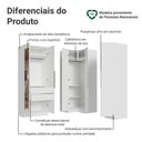 Ver imagem 4 de Guarda-roupa Modulado de Canto 310 Cm 5 Portas com Espelhos 2 Gavetas Branco Neo Madesa 03