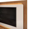 Painel Suspenso Brisa TV 60" Off White Freijó Tana Decor DJ Móveis Home Suspenso - 4
