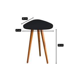 Mesa Lateral Sala Pé Palito Decorativa Tampo Orgânico para Interiores - 4