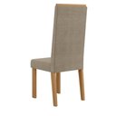 Ver imagem 4 de Kit 4 Cadeiras Nice com Espaldar – Tecido Veludo Suede Pés em Mdf com Sapatilhas Plásticas Mel/